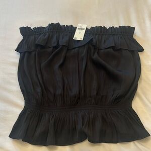 Black silky tube top Brand new with tags